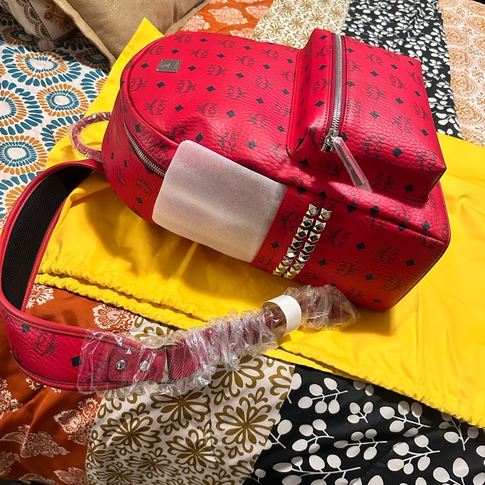 AUTHENTIC Candy Red MCM Backpack!  Brand New!